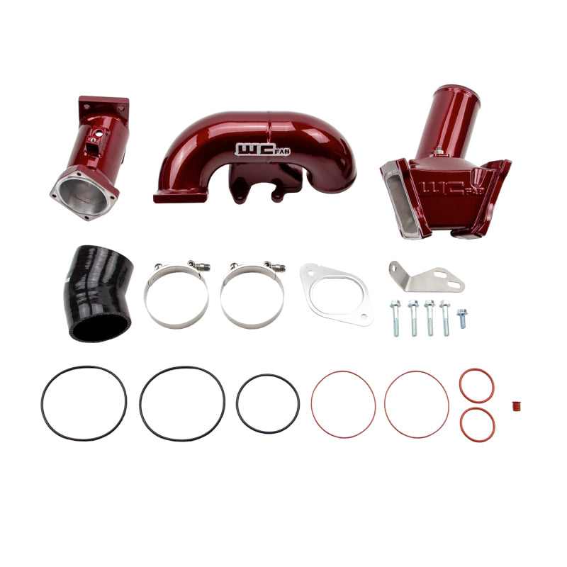 Wehrli 2007.5-2010 LMM Duramax High Flow 3in Y-Bridge Kit- WCFab Red WCF100164-RED WCF100164-RED Photo - Primary