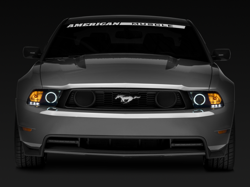 Raxiom 10-12 Ford Mustang w/ Headlights CCFL Halo Projector Headlights- Black Housing (Clear Lens) 101685 101685 Photo - Close Up
