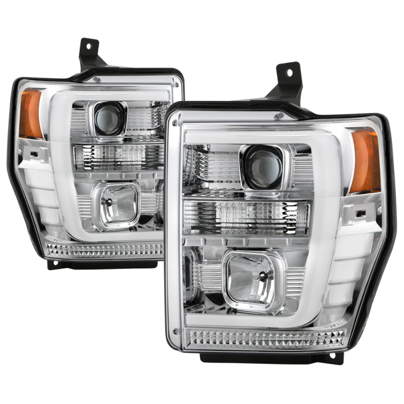 Spyder Ford F-250/350/450 08-10 V2 High-Power LED Headlights-Switch Back-Chrome PRO-YD-FS08PL-SBLB-C 5087744 5087744 Photo - Primary