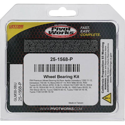 Pivot Works Aprilia Wheel Bearing Kit Premium Bearings 25-1568-P 25-1568-P Photo - Primary