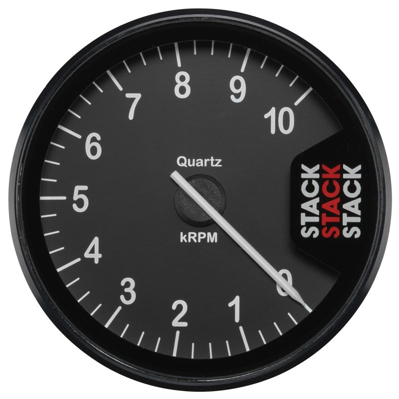 Autometer Stack Clubman Tachometer 80mm 0-10K RPM - Black ST200-010 ST200-010 Photo - Primary