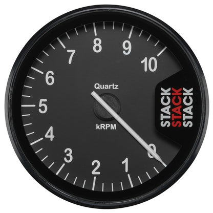 Autometer Stack Clubman Tachometer 80mm 0-10K RPM - Black ST200-010 ST200-010 Photo - Primary