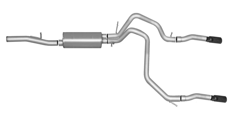 Gibson 15-18 Chevrolet Tahoe LS 5.3L 2.25in Cat-Back Dual Split Exhaust - Black Elite 65669B 65669B Photo - Primary