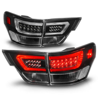 ANZO 11-13 Jeep Grand Cherokee LED Taillights w/ Lightbar Black Housing/Clear Lens 4pcs 311439 311439 User 1