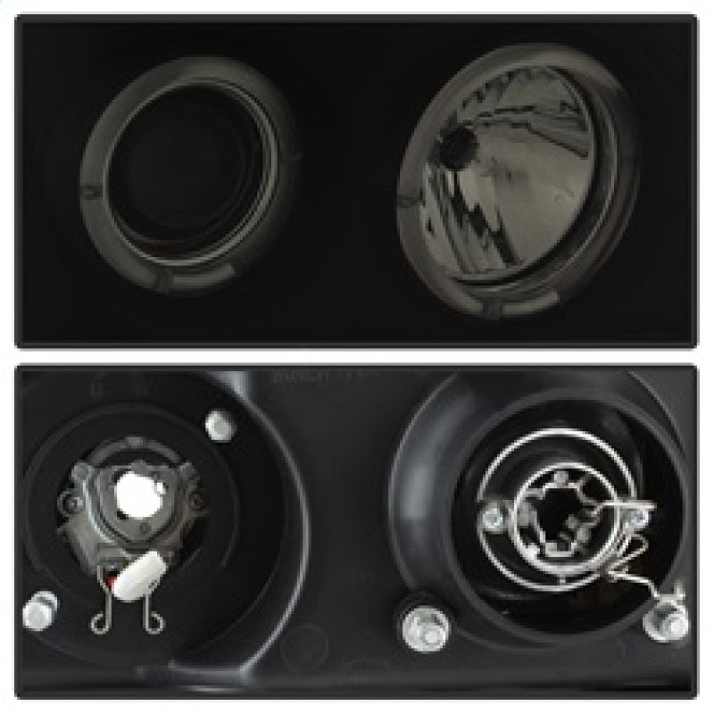 Spyder GMC Sierra 1500/2500 07-13 Projector Headlights LED Halo- LED Blk Smke PRO-YD-GS07-HL-BSM 5078506 5078506 Photo - Unmounted