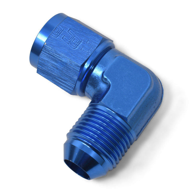 Russell -8 AN 90° Female AN To Male AN (Blue Finish) 614808 Photo - out of package