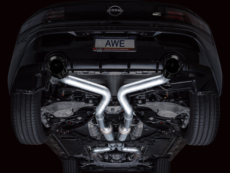AWE Tuning AWE 2023 Nissan Z RZ34 RWD Track Edition Catback Exhaust System w/ Diamond Black Tips 3020-33400 3020-33400 Photo - Mounted