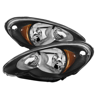 SPYDER Xtune Chrysler Pt Cruiser 06-10 Halogen Only Headlights -Black HD-JH-CHRPT06-AM-BK 9026256 9026256 Photo - Primary