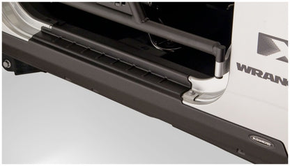 Bushwacker 07-18 Jeep Wrangler Trail Armor Rocker Panel and Sill Plate Cover - Black 14011 14011 Photo - Mounted