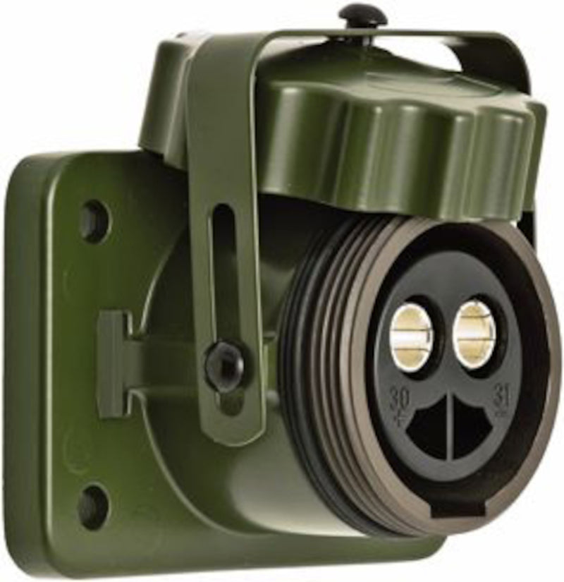 Hella Socket 2 Pole Olive Green 001935031 001935031 Photo - Primary