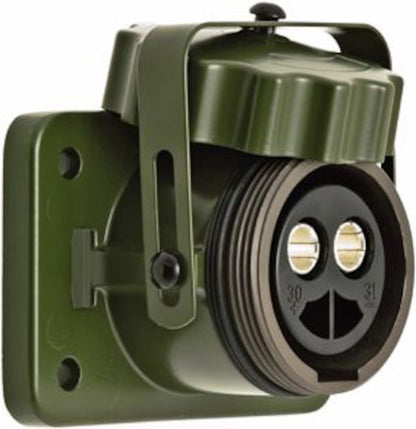 Hella Socket 2 Pole Olive Green 001935031 001935031 Photo - Primary