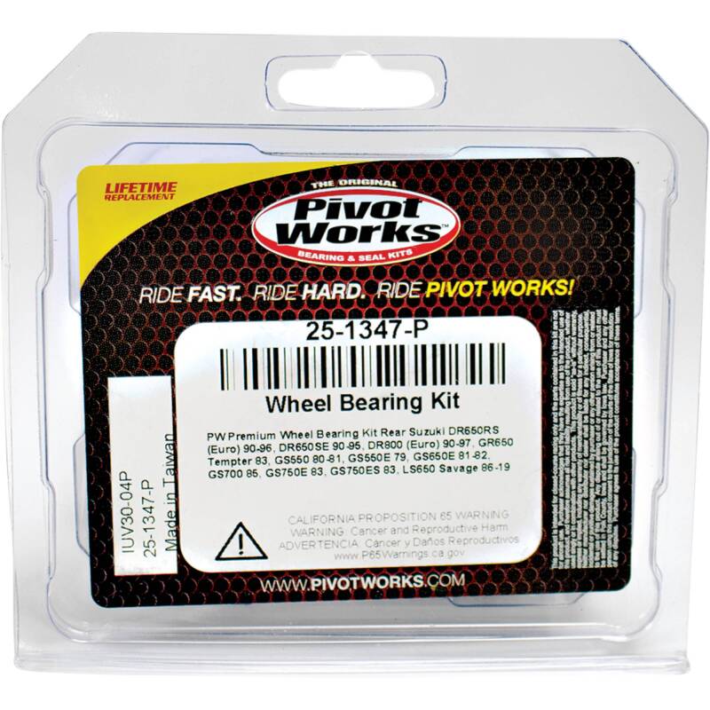 Pivot Works Suzuki Wheel Bearing Kit Premium Bearings 25-1347-P 25-1347-P Photo - Primary