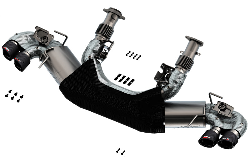 Borla 2020 Chevrolet Corvette C8 6.2L ATAK 3in Exhaust System Dual Round Angle Cut Carbon Fiber Tips 140839CF 140839CF Photo - Primary