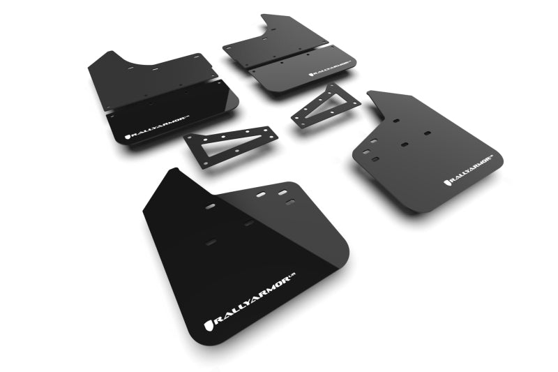 Rally Armor RAL UR Blk Flap/Wht Logo Body Armor & Protection Mud Flaps main image