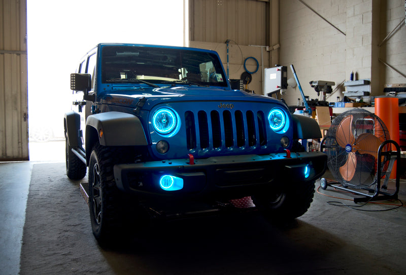 ORACLE Lighting Oracle 07-16 Jeep Wrangler JK SMD HL - ColorSHIFT w/ BC1 Controller 7079-335 7079-335 Photo - lifestyle view