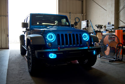 ORACLE Lighting Oracle 07-16 Jeep Wrangler JK SMD HL - ColorSHIFT w/ BC1 Controller 7079-335 7079-335 Photo - lifestyle view