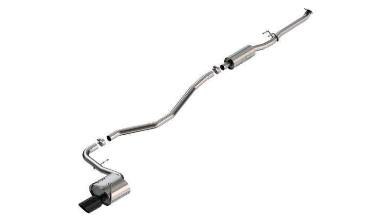 Borla 22-24 Honda Civic Sport 2.25in S-Type Cat Back 4in Tip - Black Chrome 140941BC 140941BC Photo - Primary