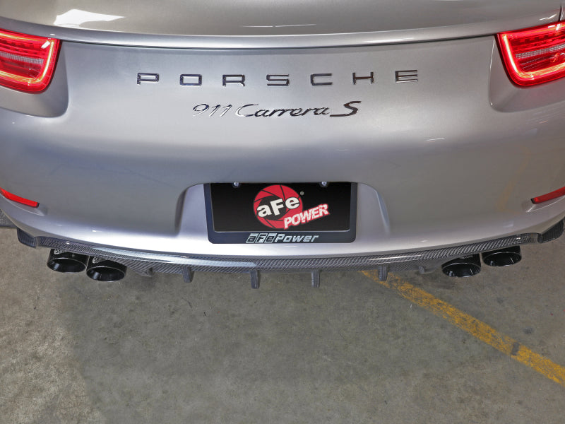 aFe MACH Force-Xp 12-16 Porsche 911 3in to 2.5in 304 SS Cat-Back Exhaust (Excludes Turbo Models) 49-36406-1B 49-36406-1B Photo - Mounted