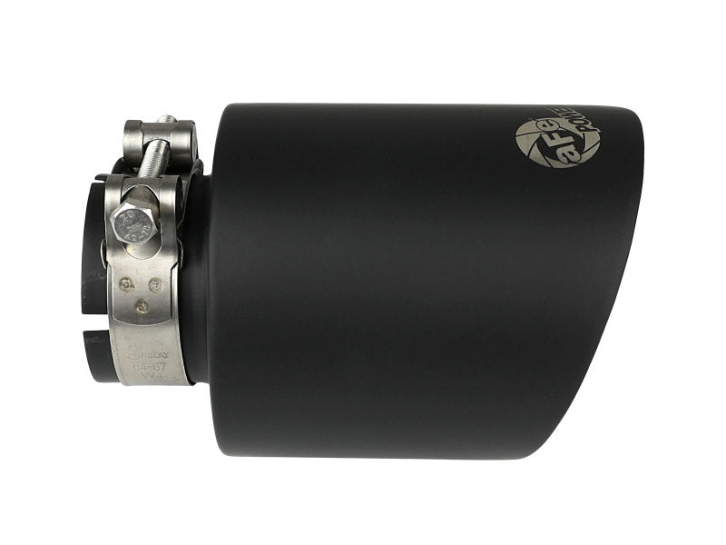 aFe Takeda 304 SS Clamp-On Exhaust Tip 2.5in. Inlet / 4.5in. Outlet / 7in. L - Black 49T25454-B072 49T25454-B072 Photo - Unmounted