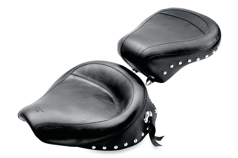 Mustang Motorcycle Mustang 91-05 Harley Dyna Wide Touring Passenger Seat w/Studs - Black 75474 75474 Photo - Primary