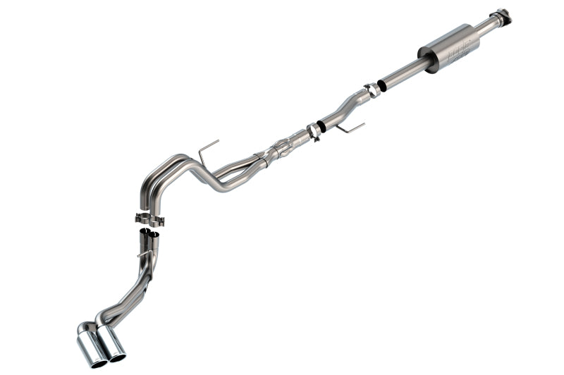 Borla F-150 2021 5.0L 4dr CC SB EC STB Lariat/KR/Platinum/LTD 3/2.25 DSE Cat-Back ATAK CHR Tips 140875 140875 Photo - Primary