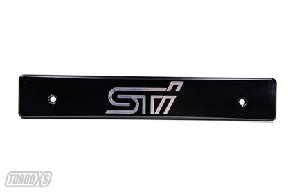 Turbo XS 15-17 Subaru WRX/STi Billet Aluminum License Plate Delete Black Machined STi Logo WS15-LPD-BLK-STI WS15-LPD-BLK-STI Photo - Primary