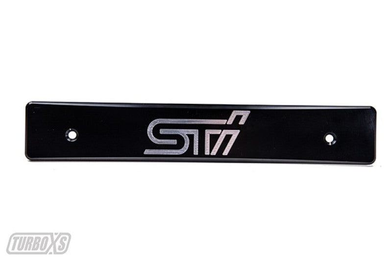 Turbo XS 15-17 Subaru WRX/STi Billet Aluminum License Plate Delete Black Machined STi Logo WS15-LPD-BLK-STI WS15-LPD-BLK-STI Photo - Primary