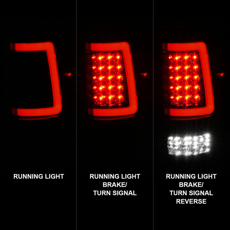 ANZO 2004-2006 Ford F-150 LED Tail Lights w/ Light Bar Black Housing Clear Lens 311342 311342 User 1