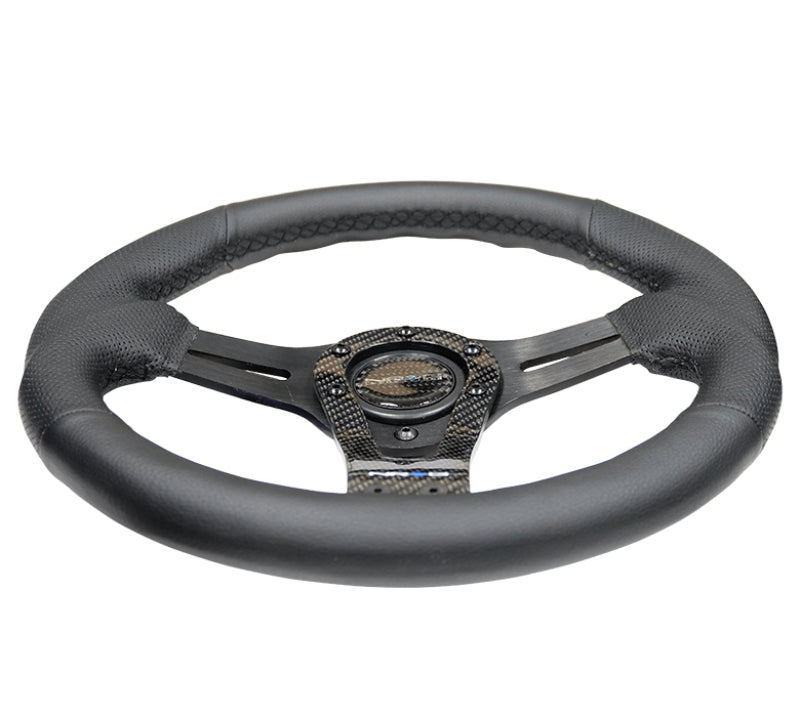 NRG Reinforced Steering Wheel- 320mm Sport Steering Wheel w/ Carbon center RST-002RCF Photo - Primary