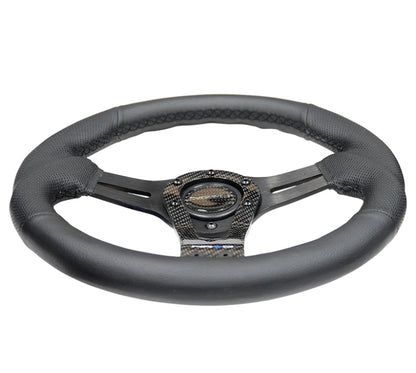 NRG Reinforced Steering Wheel- 320mm Sport Steering Wheel w/ Carbon center RST-002RCF Photo - Primary