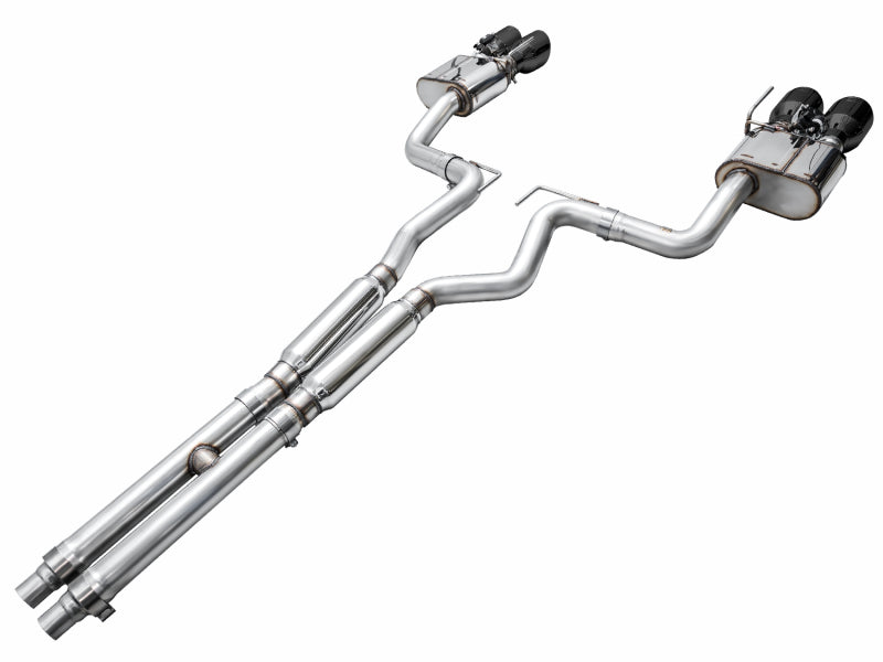AWE Tuning AWE 2024 Ford Mustang Dark Horse S650 RWD SwitchPath Catback Exhaust w/ Quad Diamond Black Tips 3025-43375 3025-43375 Photo - out of package