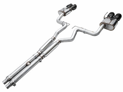 AWE Tuning AWE 2024 Ford Mustang Dark Horse S650 RWD SwitchPath Catback Exhaust w/ Quad Diamond Black Tips 3025-43375 3025-43375 Photo - out of package