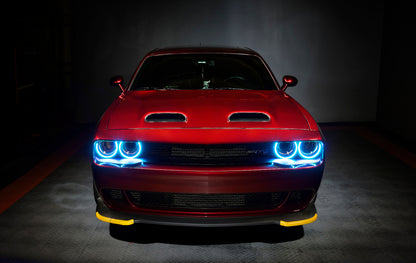 ORACLE Lighting Oracle 15-21 Dodge Challenger Dynamic Surface Mount Headlight Halo Kit - ColorSHIFT - Dynamic 3990-332 3990-332 User 2