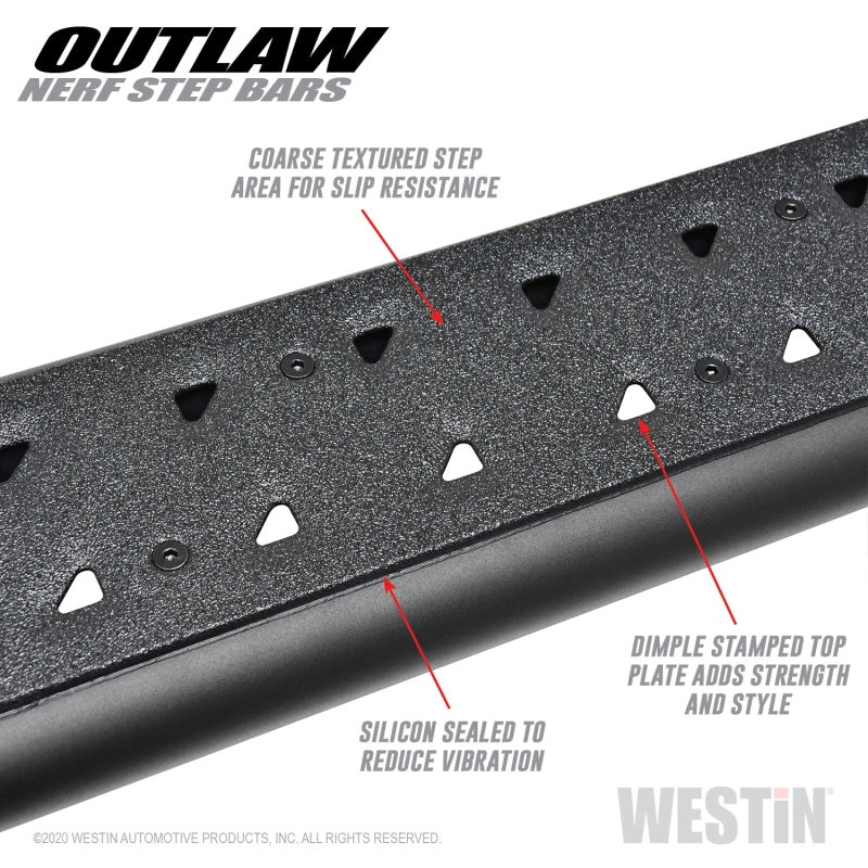 Westin 2020 Jeep Gladiator Outlaw Nerf Step Bars - Textured Black 58-54165 58-54165 Photo - Unmounted