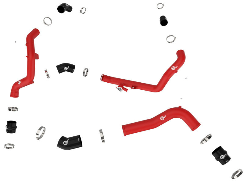 aFe 20-23 Ford Explorer ST V6 3.0L (tt) BladeRunner Aluminum Hot and Cold Charge Pipe Kit - Red 46-20654-R 46-20654-R Photo - Unmounted