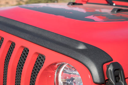 Bushwacker 18-19 Jeep Wrangler Rubicon/Sport//Unlimited/Sport S Hood Stone Guard- Black 14093 14093 Photo - Close Up