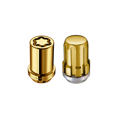 McGard SplineDrive Tuner 4 Lug Install Kit w/Locks & Tool (Cone) M12x1.25 / 13/16 Hex - Gold (CS) 65454GDC 65454GDC Photo - Primary