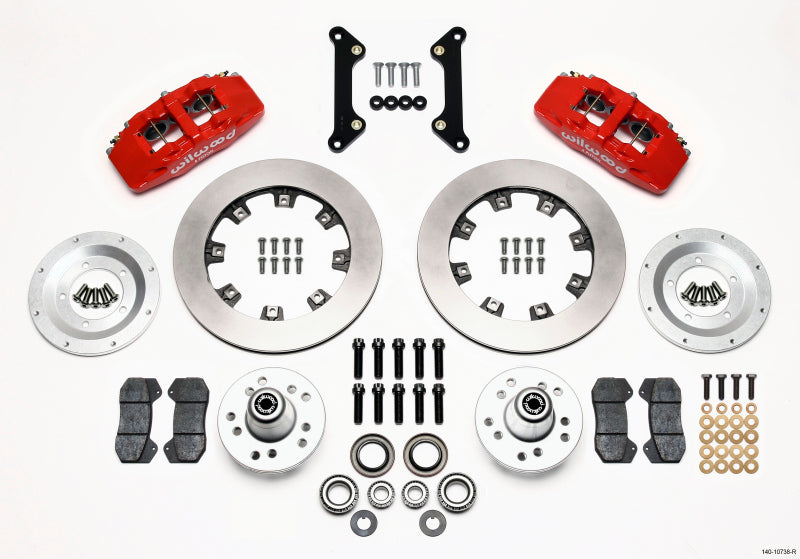 Wilwood Dynapro 6 Front Hub Kit 12.19in Red 70-78 Camaro 140-10738-R 140-10738-R Photo - Primary