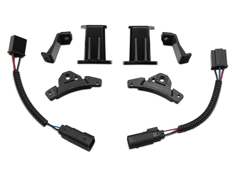 Raxiom 18-23 Jeep Wrangler JL 7-In Headlight Retro-Fit Kit w/ Harness- Blk Housing (Clear Lens) J137648 J137648 Photo - Close Up