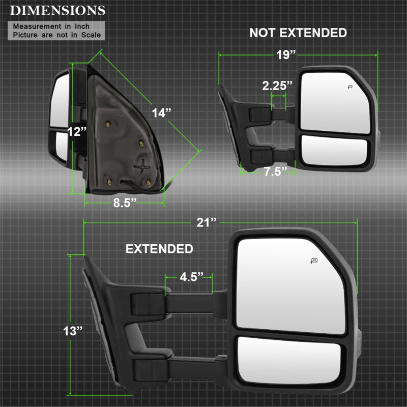 SPYDER xTune 99-07 Ford Super Duty Heated LED Signal Power Mirrors - Smk (Pair) (MIR-FDSD99S-G4-PW-SM-SET) 9943102 9943102 Photo - Unmounted