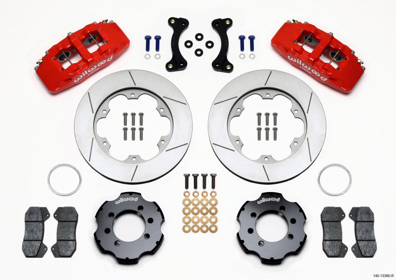 Wilwood Dynapro 6 Front Hat Kit 11.00in GT Rotor Red 95-05 Miata 140-13380-R 140-13380-R Photo - Primary