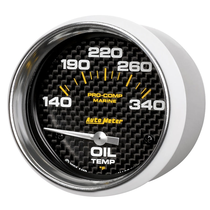 Autometer Gauge, Oil Temp, 2 5/8", 140-300 deg. F, Electric, Marine Carbon Fiber 200765-40 User 2