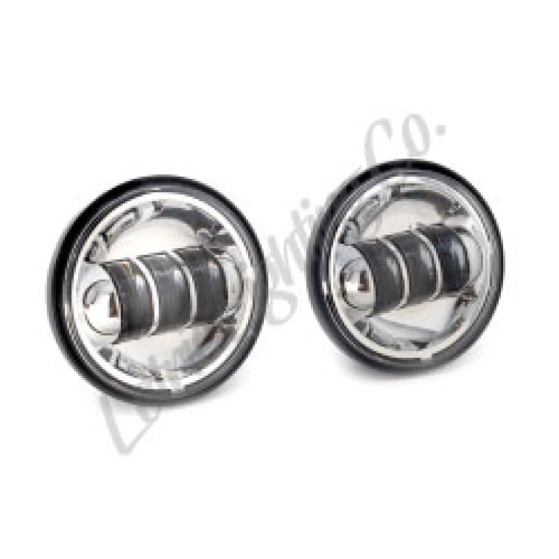 Letric Lighting 1997+ Universal 4 1/2In Black LED Auxiliary Passing Light - Chrome LLC-LPL-C