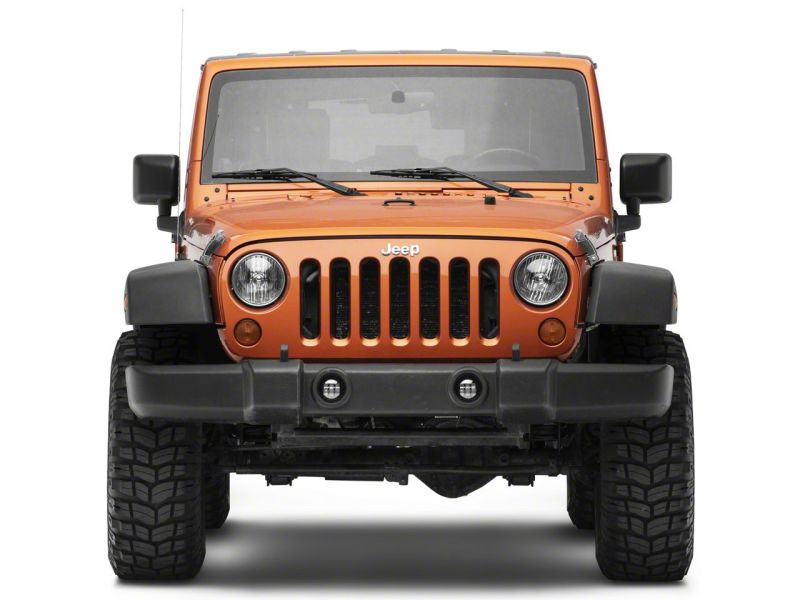 Raxiom 07-23 Jeep Wrangler JK & JL Axial Series Tri-Bar LED Fog Lights- Amber J130810 J130810 Photo - Close Up