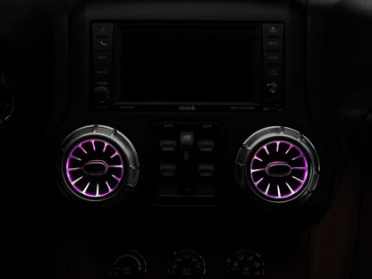 Raxiom 11-18 Jeep Wrangler JK LED Ambient Vent Lighting Kit J139322 J139322 Photo - Close Up