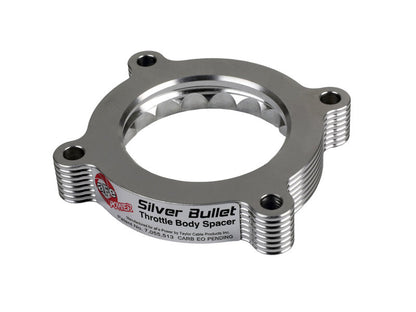 aFe 11-14 Ford Mustang/ 11-14 Ford F-150 V6 3.7L Silver Bullet Throttle Body Spacer - Silver 46-33016 46-33016 Photo - Primary