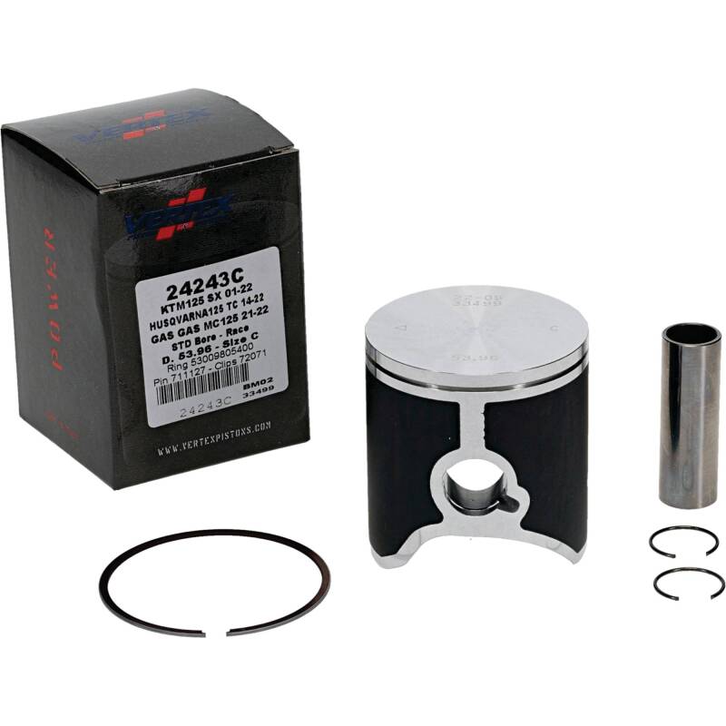 Vertex Pistons Vertex Piston 01-16 KTM 125 EXC 125cc Cast Race Piston Kit 24243C 24243C Photo - Primary