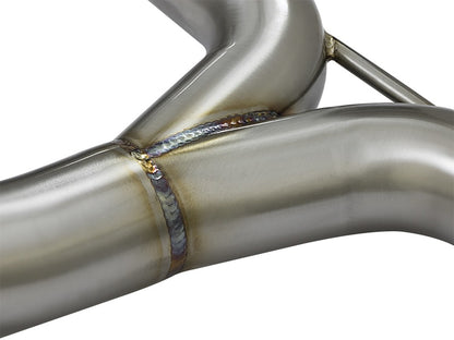 aFe Takeda 2-1/4 to 2-1/2in 304 Stainless Steel Cat-Back Exhaust w/Anodize 49-36615-L Photo - Unmounted