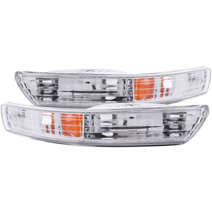 Anzo 1998-2001 Acura Integra Euro Parking Lights Chrome w/ Amber Reflector 511021 Photo - Primary