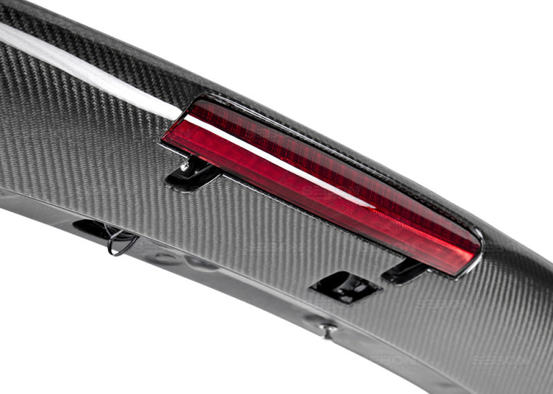 STI-Style Carbon Fiber Rear Spoiler For 2008-2014 Subaru WRX/STi HB RS0809SBIMP-STI-LED Photo - Primary
